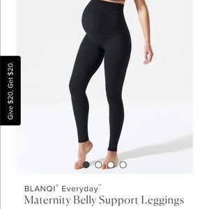 Blanqi maternity support leggings: Black, medium